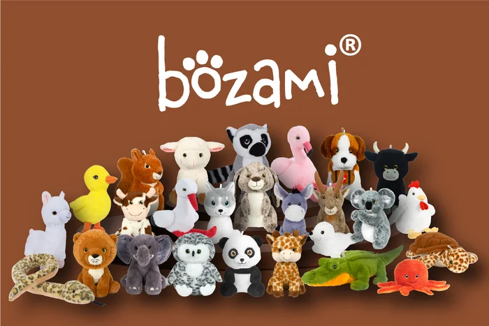 photo de peluches animaux de la marque BOZAMI