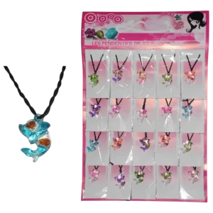 collier dauphin 20pcs/carte de la marque SANDY. Réf. BUD132.
