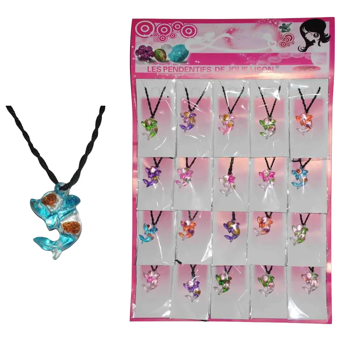 collier dauphin 20pcs/carte de la marque SANDY. Réf. BUD132.