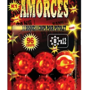 amorces 8 coups  pour pistolet np de la marque nan. Réf. 12006.