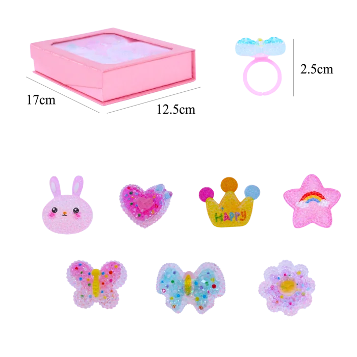 bagues fantaisie 24pcs par boîte de la marque SANDY. Réf. TDC126.