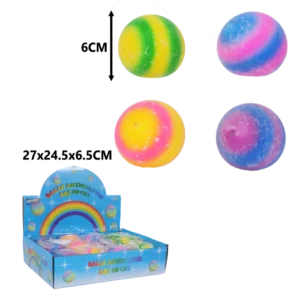 balle anti-stress arc en ciel de la marque SANDY. Réf. TDD167.