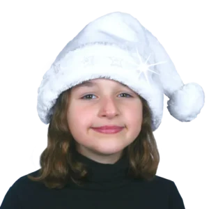 bonnet blanc enfant lumineux 4 étoiles (scol 12) de la marque SANDY. Réf. NEDQ141L.