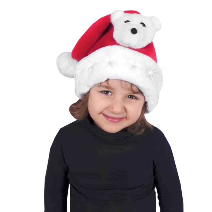 bonnet enfant lumineux tête ours de la marque SANDY. Réf. NEDZ177L.
