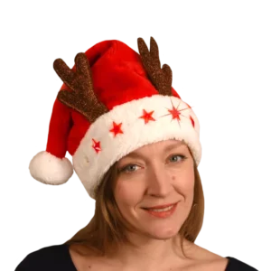 bonnet Noël adulte lumineux peluche épaisse de la marque SANDY. Réf. NDT126L.