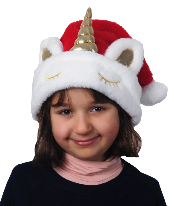 bonnet rouge licorne de la marque SANDY. Réf. NEDD302.