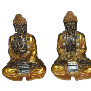 bouddha assis dore de la marque SANDY. Réf. ROZ134A.