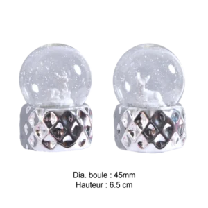 boule à neige 45mm cerf 2ass de la marque SANDY. Réf. NVDT103.