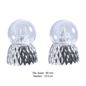 boule à neige 80mm biche 2ass de la marque SANDY. Réf. NVDT301.