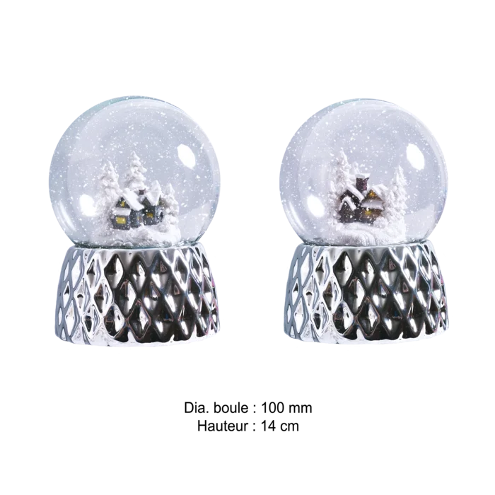 boule à neige 100mm maison de la marque SANDY. Réf. NVDT401.