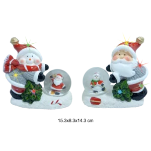 boule à neige Noël lumineuse de la marque SANDY. Réf. V6265L.