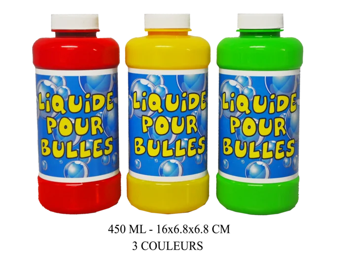 bouteilles liquide bulle 450ml de la marque SANDY. Réf. T17176.