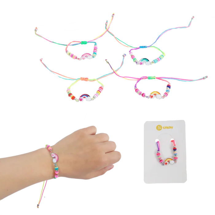 bracelet arc en ciel multicolore assorti de la marque SANDY. Réf. BDD102.