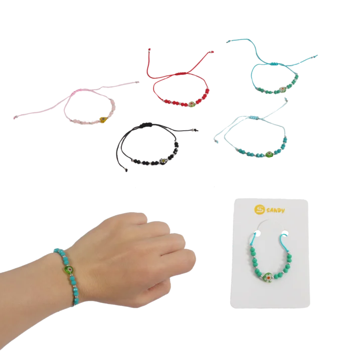 bracelet perles fantaisies 5ass de la marque SANDY. Réf. BDD104.