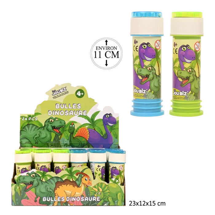 bulles dinosaures 60ml de la marque SANDY. Réf. TDT153.