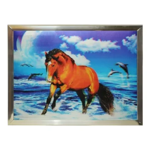 cadre 3d 30x40 cm décor cheval de la marque SANDY. Réf. DUQ260.