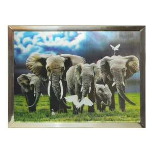 cadre 3d 30x40 cm décor éléphants de la marque SANDY. Réf. DUQ264.