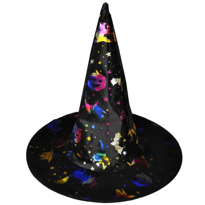 chapeau sorciere decors couleurs de la marque SANDY. Réf. H6682.