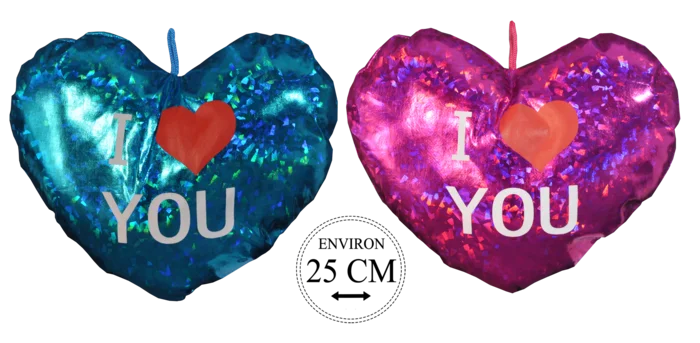 cœur brillant 25 cm de la marque SANDY. Réf. PUN166-25.