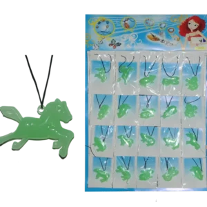 colliers animaux phosphorescents 20pcs/carte de la marque SANDY. Réf. BUD136.