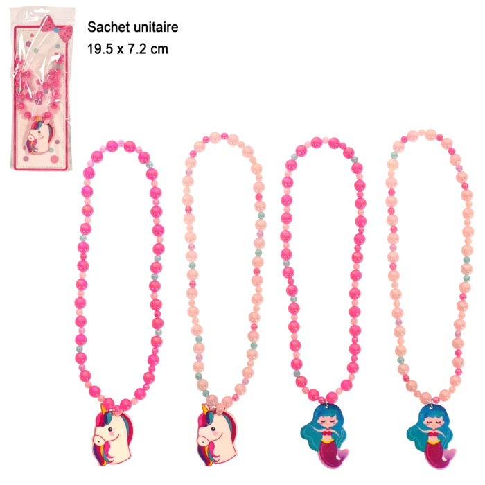 colliers perles et pendentif 4ass de la marque SANDY. Réf. BDT1008.