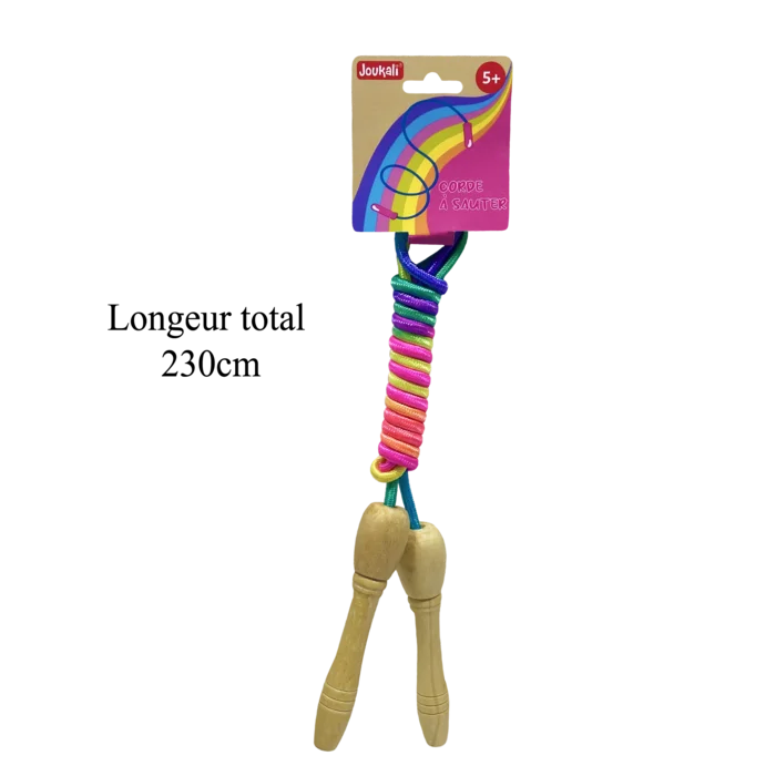 corde à sauter bois de la marque JOUKALI. Réf. TDC240.