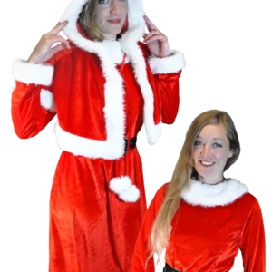 costume robe longue mère Noël de la marque SANDY. Réf. NUH431.