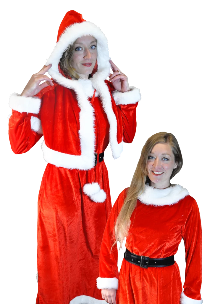 costume robe longue mère Noël de la marque SANDY. Réf. NUH431.