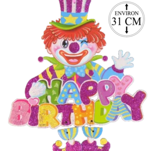 décoration happy birthday 27x31 cm de la marque SANDY. Réf. FUH334.