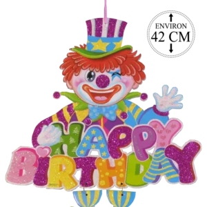 décoration happy birthday 38x42 cm de la marque SANDY. Réf. FUH335.