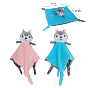 doudou 29x29 cm husky de la marque CRAPOUILLE. Réf. PDT514.