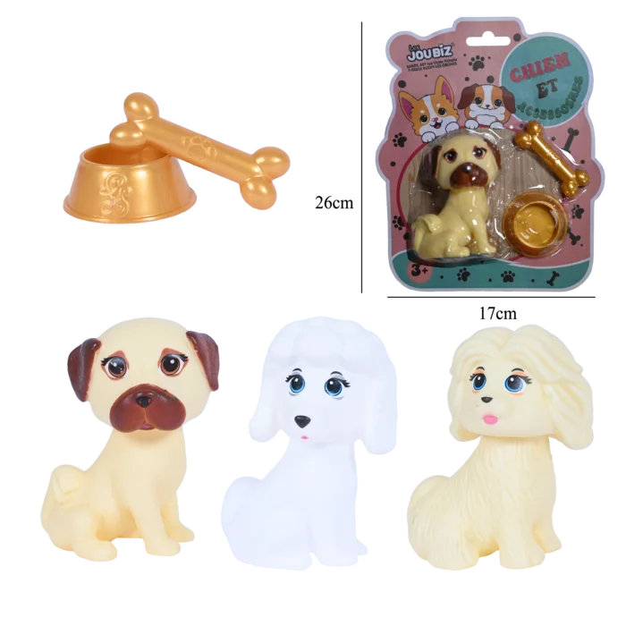 figurines chiens et accessoires de la marque SANDY. Réf. TDC224.