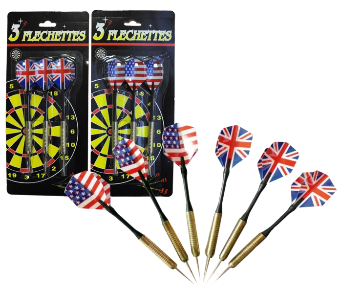fléchettes métal drapeau de la marque SANDY. Réf. DUC1000.