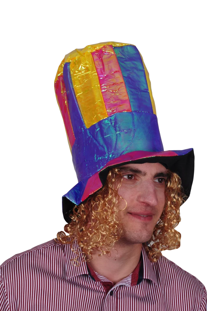 haut de forme brillant avec perruque de la marque SANDY. Réf. CHOZ192.