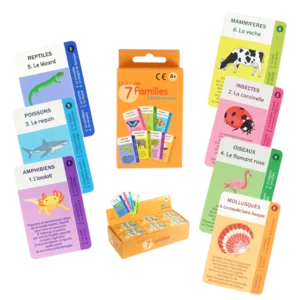 jeu de 7 familles animaux de la marque SANDY. Réf. JCDQ100.