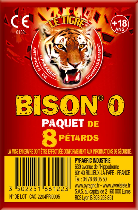 le tigre bison n°0 de la marque nan. Réf. P166122.