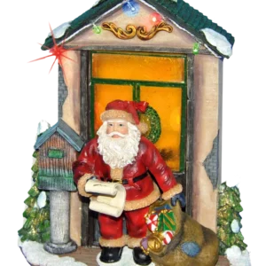 maison Père Noël lumineuse de la marque SANDY. Réf. NVUD1032L.