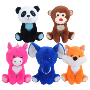 mélange 15 peluches 28 cm de la marque SANDY. Réf. MPDT400.