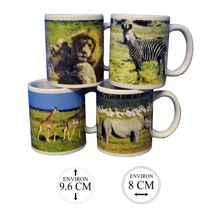 mugs animaux sauvages 325ml de la marque SANDY. Réf. VUC612.