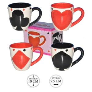 mugs jeux de carte 380ml de la marque SANDY. Réf. VOZ588.