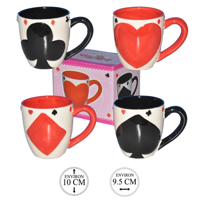 mugs jeux de carte 380ml de la marque SANDY. Réf. VOZ588.