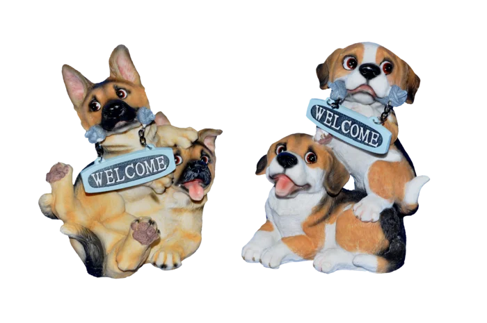 pancarte bienvenue chiens de la marque SANDY. Réf. RUD866.