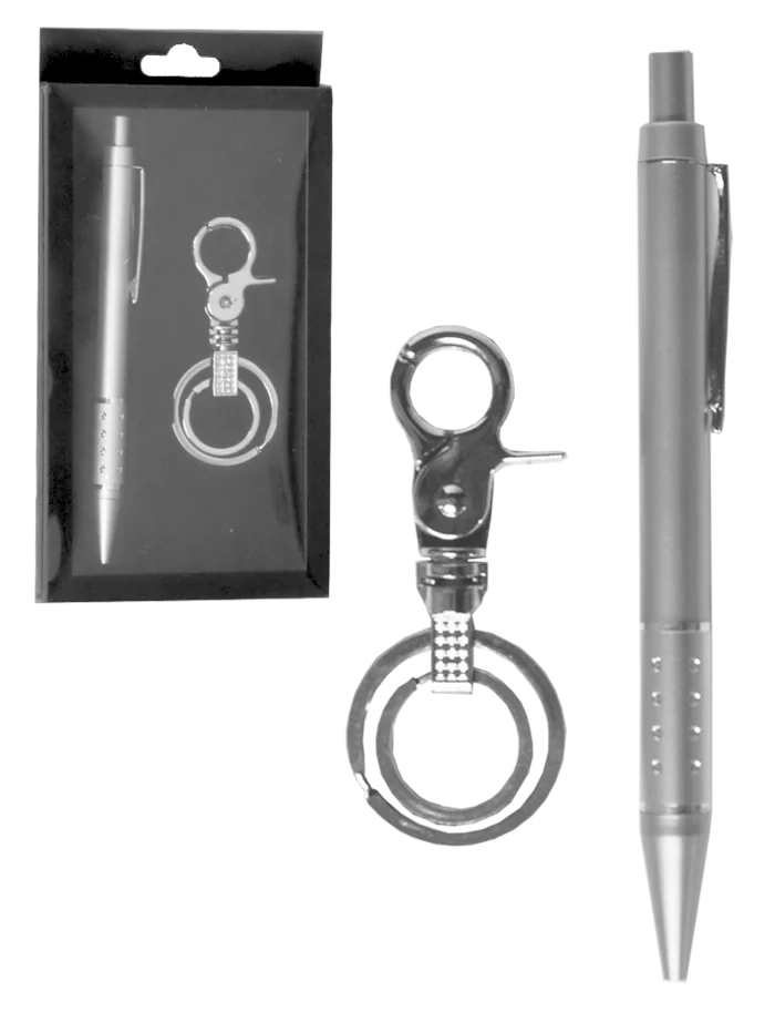 parure stylo et porte clé de la marque SANDY. Réf. D6575.