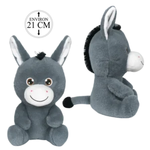 peluche âne assis 21 cm de la marque BOZAMI. Réf. PDC401-21.