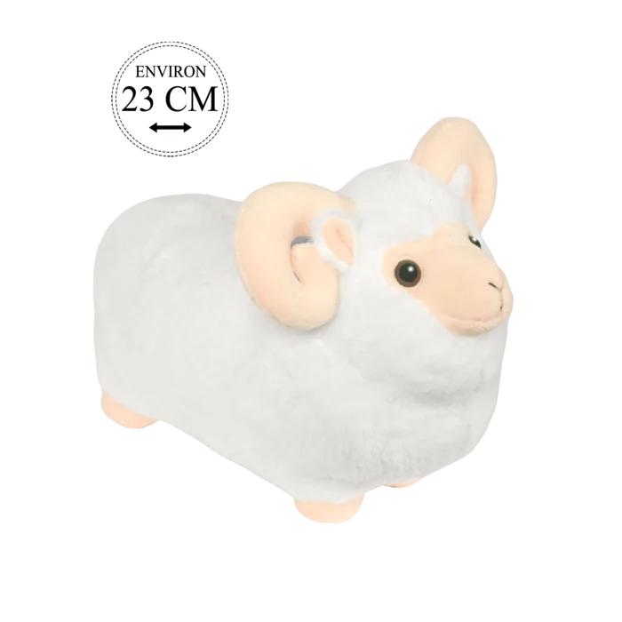 peluche belier 23 cm de la marque BOZAMI. Réf. PDC314-23.