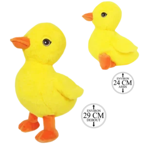 peluche canard 24 cm de la marque BOZAMI. Réf. PDT517-24.