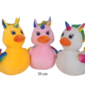 peluche canard licorne 30 cm de la marque SANDY. Réf. PUN132-30.