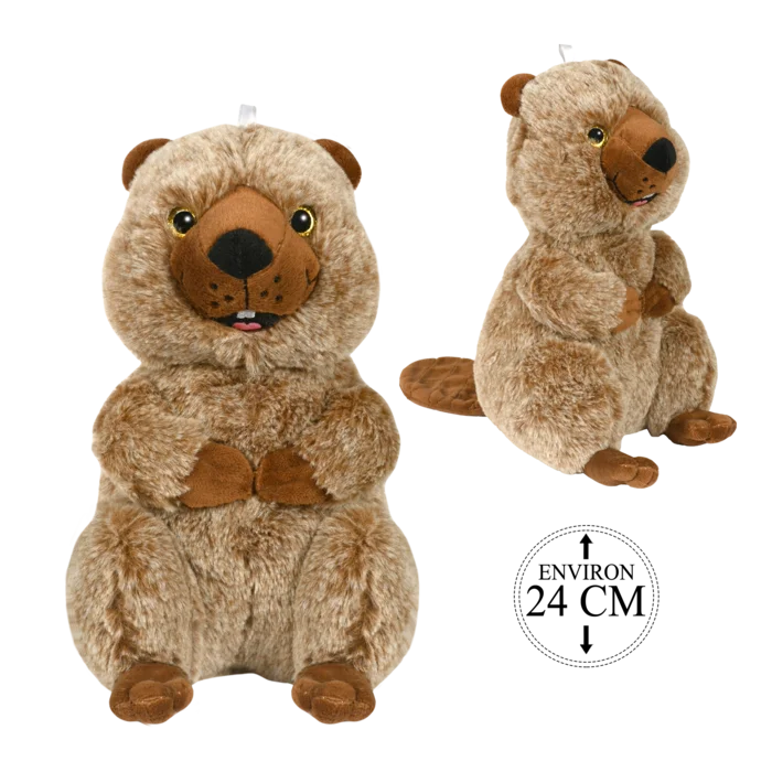 peluche castor 24 cm (scol 6) de la marque BOZAMI. Réf. PDC114-24.