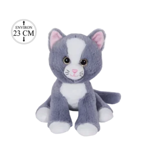 peluche chat 23 cm de la marque BOZAMI. Réf. PDD217-23.