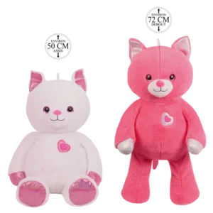 peluche chat amifou 50 cm assis de la marque AMIFOU. Réf. PDT221-50.